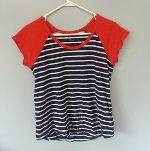 Red white + blue top